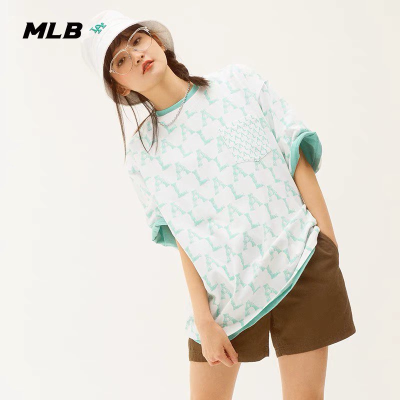 Áo Thun M.L.B in chữ NY / Xanh Lá / MLB01