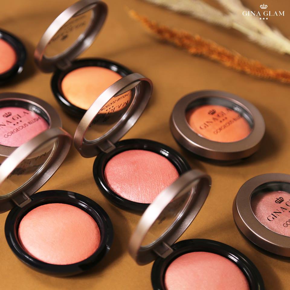 Gina Glam Gorgeous Blush 7g G88 Phấn má hồng Gina glam Thái lan phấn lì và có nhũ 8 màu lựa chọn