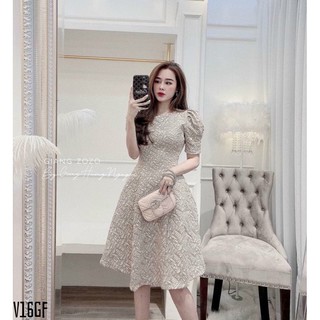 Váy xốp tay bồng siêu xịn sò sẵn hàng tại shop