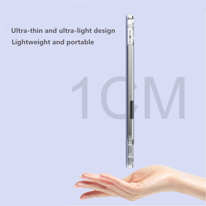 Bao Da Máy Tính Bảng Từ Tính Trong Suốt Có Ngăn Đựng Bút Cho Xiaomi Mi Pad 5 Pro 12.4 Xiaomi Mi Pad 5 11inch + Miếng Dán