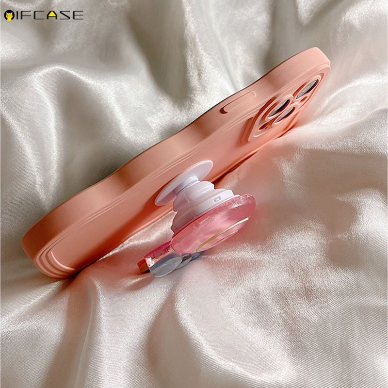Ốp Điện Thoại Silicone Mềm Màu Trơn Mặt Nhám Kèm Giá Đỡ Cho Vivo T2x Y70s Y54s Y51s Y31s Y17 Y15 Y12 S1 Y7s X27
