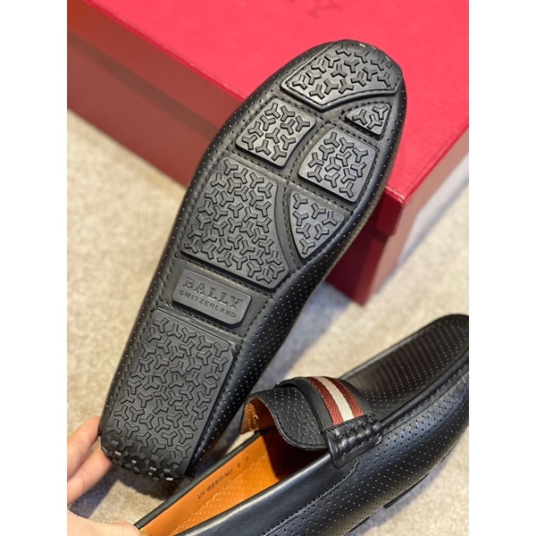 Giày tây lười cho nam thương hiệu Bally cao cấp da thật thiết kế lịch lãm