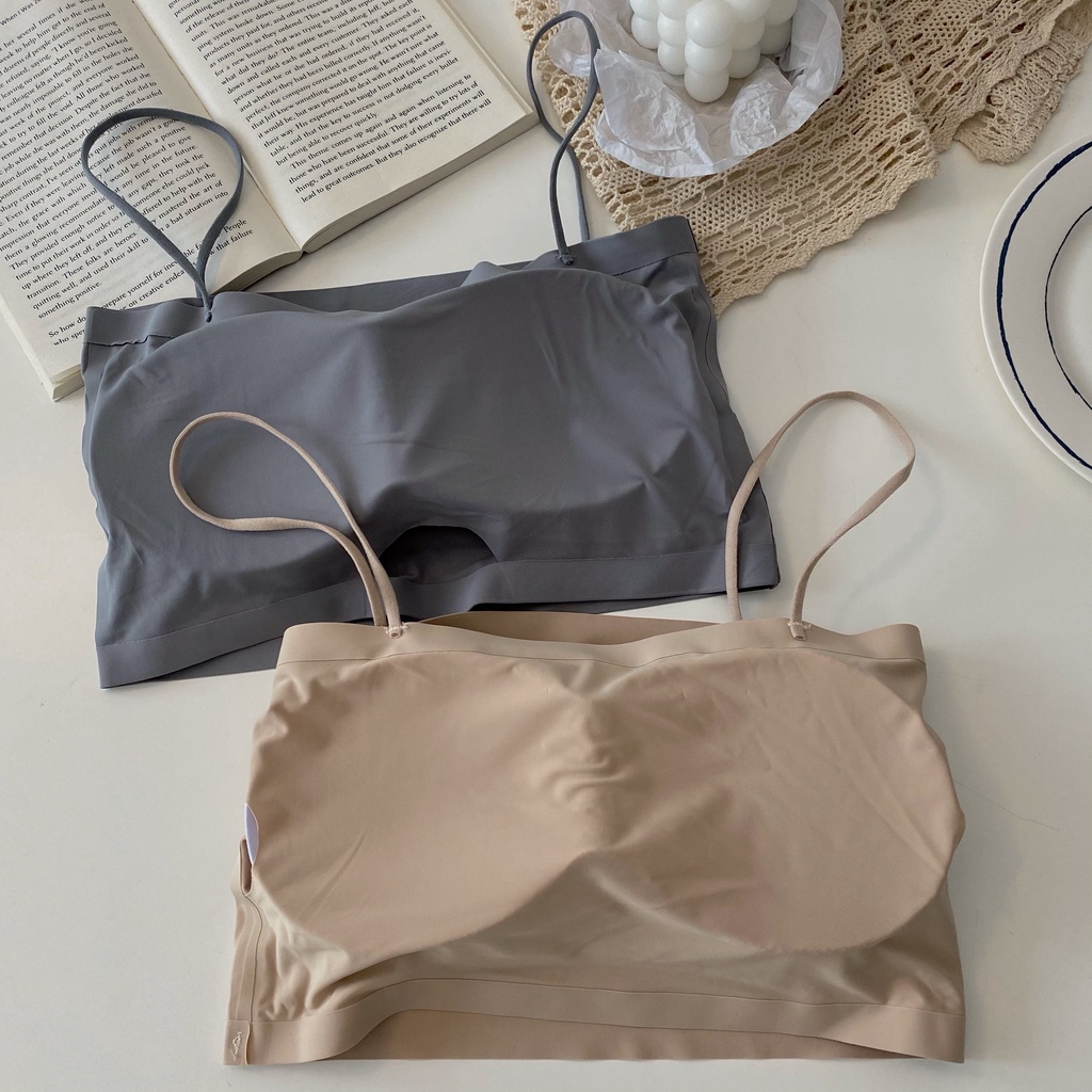 NUZIRO  Áo lót  không đường may chất liệu lụa cao cấp thời trang mùa hè dành cho nữ