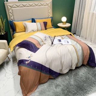 Set chăn ga gối lụa 100s “Mã đáo thành công”