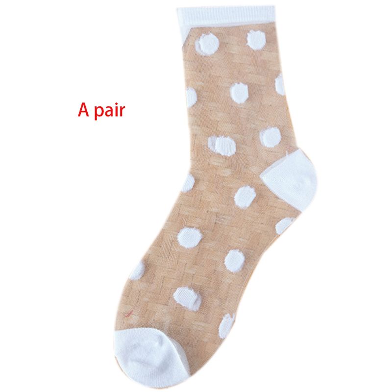 Xiangbao Vớ Thuyền Sợi Thủy Tinh Kẻ Sọc Hình Học Siêu Mỏng Mùa Hè Nhật Bản Cho Nữ