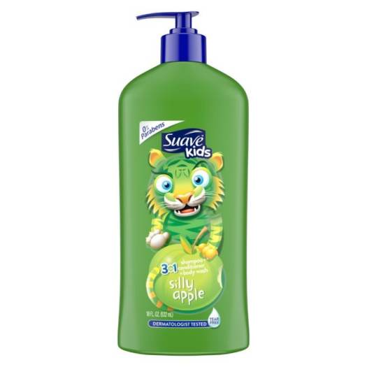 Sữa tắm gội xả cho bé Suave Kids 3 in1 hương trái không cay mắt  Mỹ 532 ML