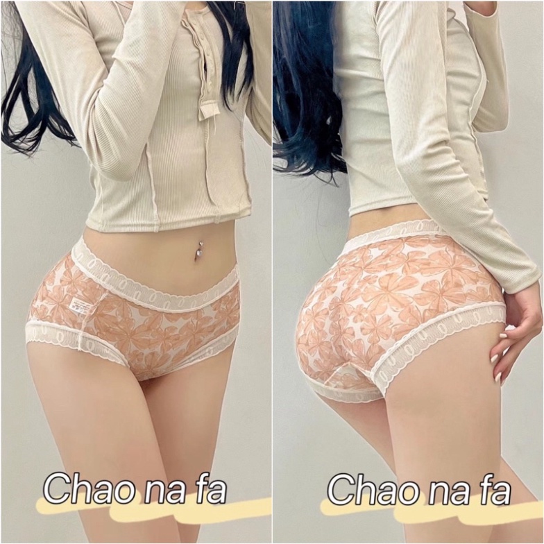 Quần Lót Nữ Tàng Hình Voan Tuyết Vintage Cao Cấp 9910 Nội Y Xanh chất thoáng mát cao cấp