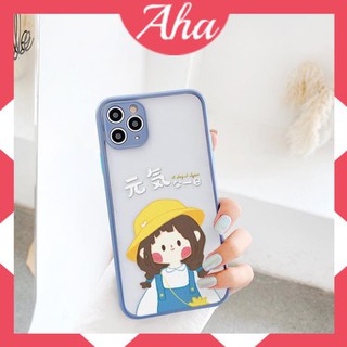 Ốp lưng iphone Mori Girl bảo vệ camera viền xanh 6/6s plus/7/7plus/8/8plus/x/xs/xs max/11/11 pro/11 promax – Aha Shop