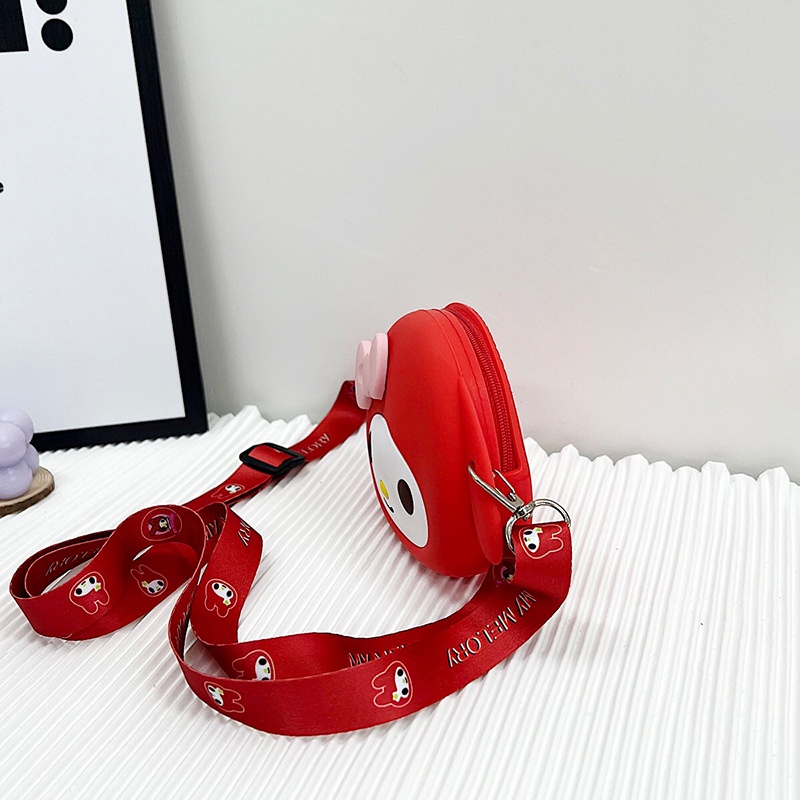 Túi Đeo Chéo Silicon Mini Họa Tiết Hoạt Hình Phong Cách Hàn Quốc Dễ Thương Dành Cho Bé