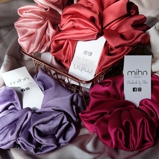  Dây buộc tóc Scrunchies vải lụa satin sản xuất tại Việt Nam dây cột tóc - Bảng màu 2 