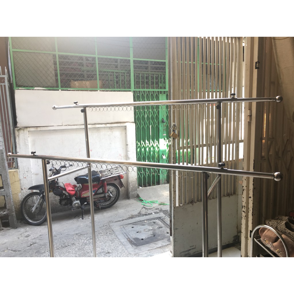 Giàn Sào Phơi Đồ inox chân vuông đơn và đôi