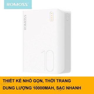 Sạc dự phòng Romoss Sense 4 Mini 10000mAh sạc nhanh hỗ trợ 3 cổng siêu nhỏ tiện lợi