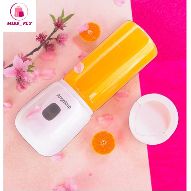 [6 Lưỡi] Máy Xay Sinh Tố Thủy Tinh Cầm Tay Anglecup Kèm Dây Sạc Siêu Tiện Lợi