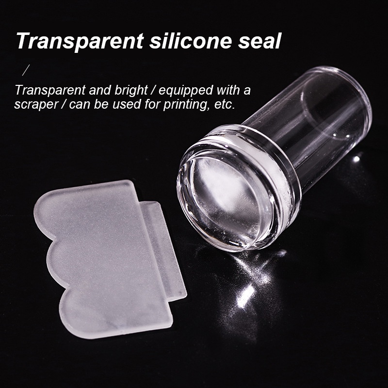 Còn Hàng Móng Tay Nghệ Thuật In Đĩa Truyền Tem Cạp Dụng Cụ Phía Pháp Ép Tem Trong Suốt Silicon Jelly Đầu Chuyển cá Tuyết