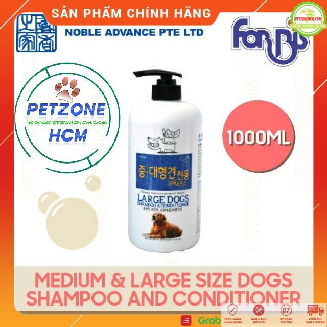 Dầu gội cho chó cỡ lớn Forcans ‍🦺FREESHIP‍🦺 Large Dog 550ml/1000ml Forbis Hàn Quốc dành cho giống chó lớn lông dày xù