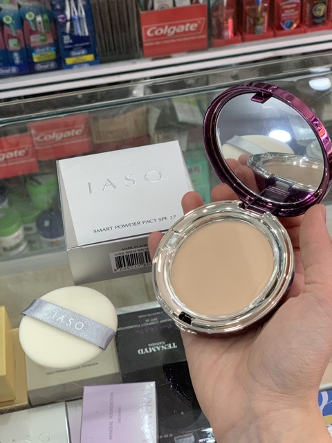 Phấn nén IASO SPF27 2 tone màu #21, #23.