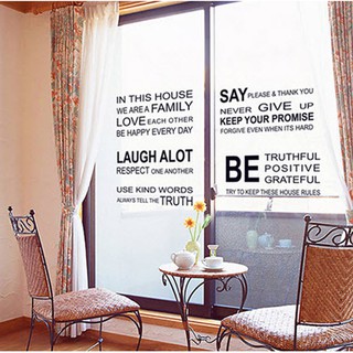 DECAL DÁN TƯỜNG CHỮ TRẮNG ĐEN