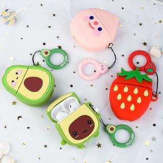 Hộp Đựng Tai Nghe Bluetooth Không Dây Hình Quả Dâu Xinh Xắn