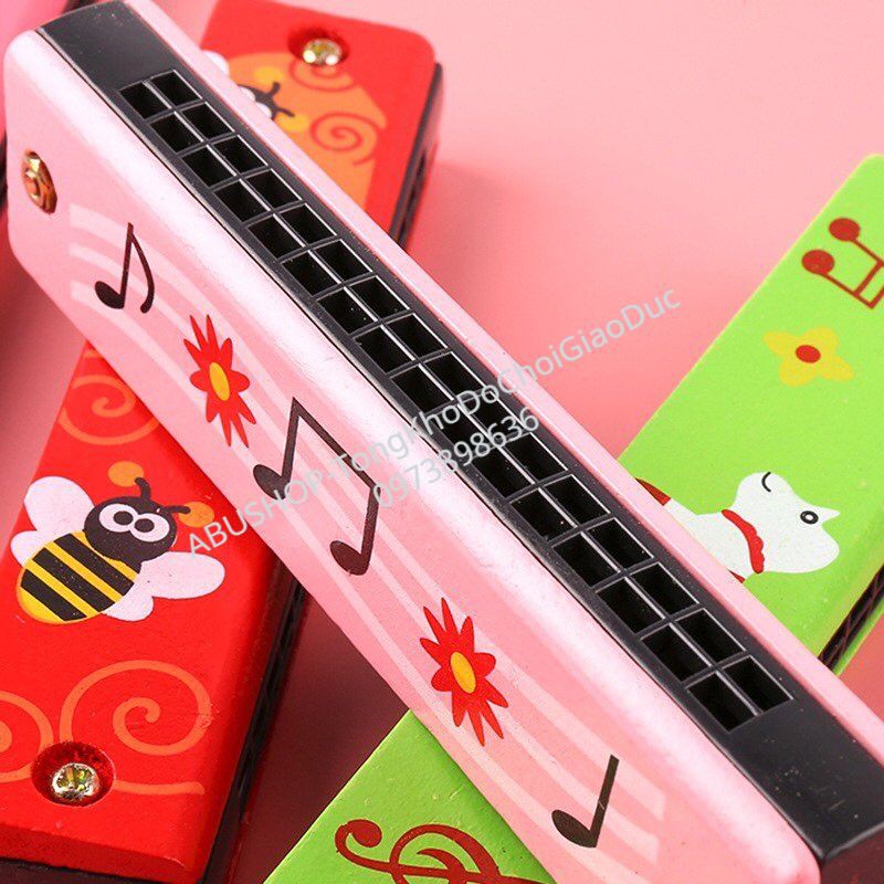 Đồ Chơi Âm Nhạc ❤️ Kèn Harmonica Gỗ 32 lỗ Kích Thích Âm Nhạc Và Tâm Hồn Cho Bé