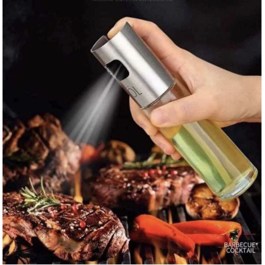 Bình Xịt Dầu Cầm Tay Để Nấu Ăn - BBQ, Salad, Nướng, Rang, Nướng, Chiên, Chai Thủy Tinh