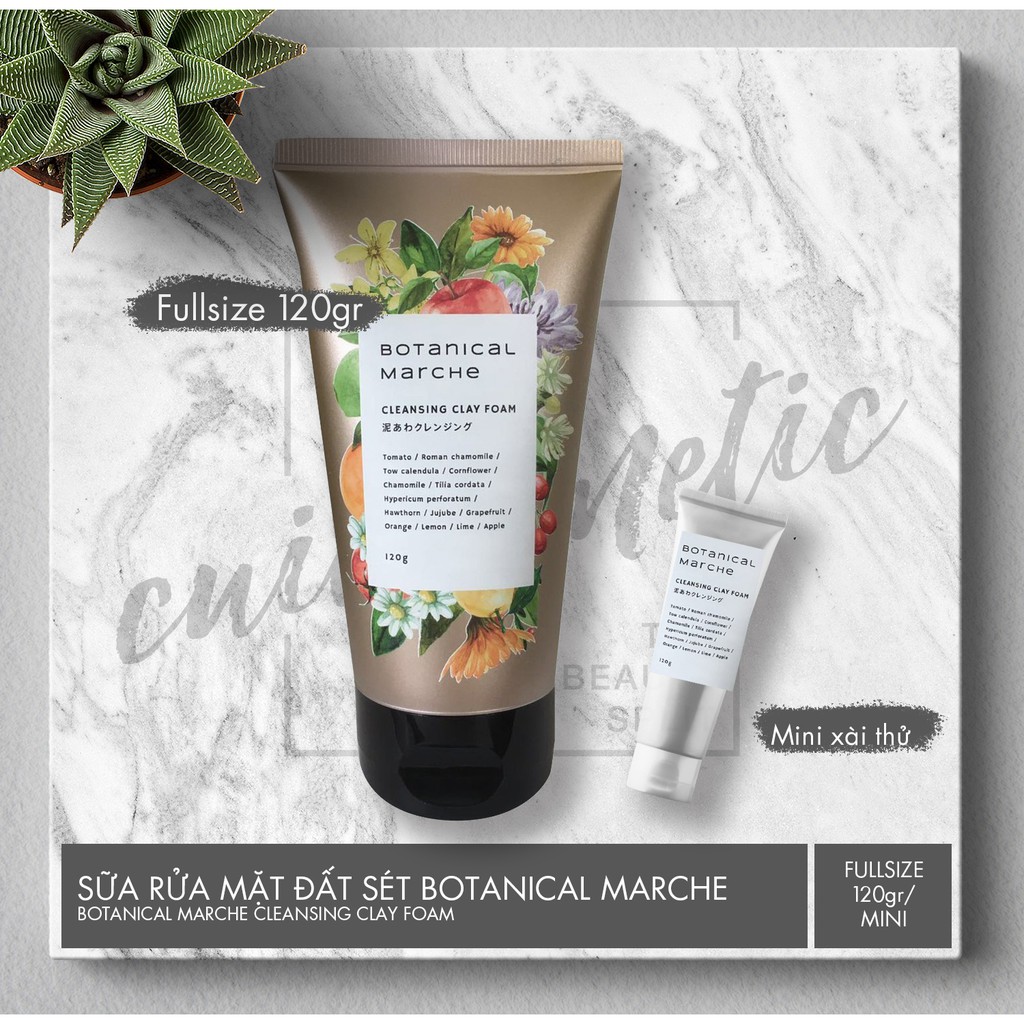 Sữa rửa mặt đất sét Botanical Marche Cleansing Clay Foam