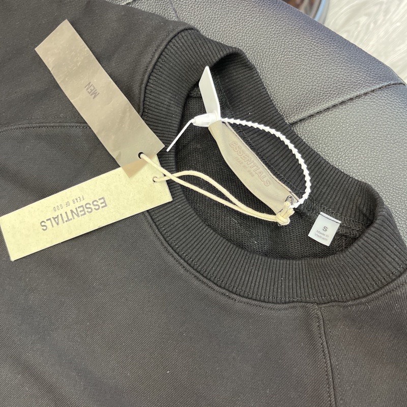 Áo Sweater FOG Fear of God ESSENTIALS CREWNECK Black Sweatshirt