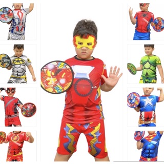 Bộ 3D siêu anh hùng kèm khiên nạ PeppyPizza Bo005