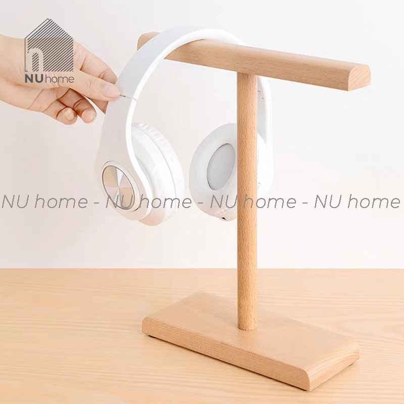 nuhome.vn | Giá treo tai nghe để bàn - Hedo, được thiết đơn giản bằng chất liệu gỗ cao cấp