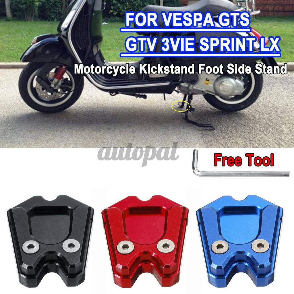Đế Gắn Chân Chống Xe Máy Mở Rộng Bằng Hợp Kim Nhôm CNC Cho VESPA GTS GTV 3Vie Sprint LX