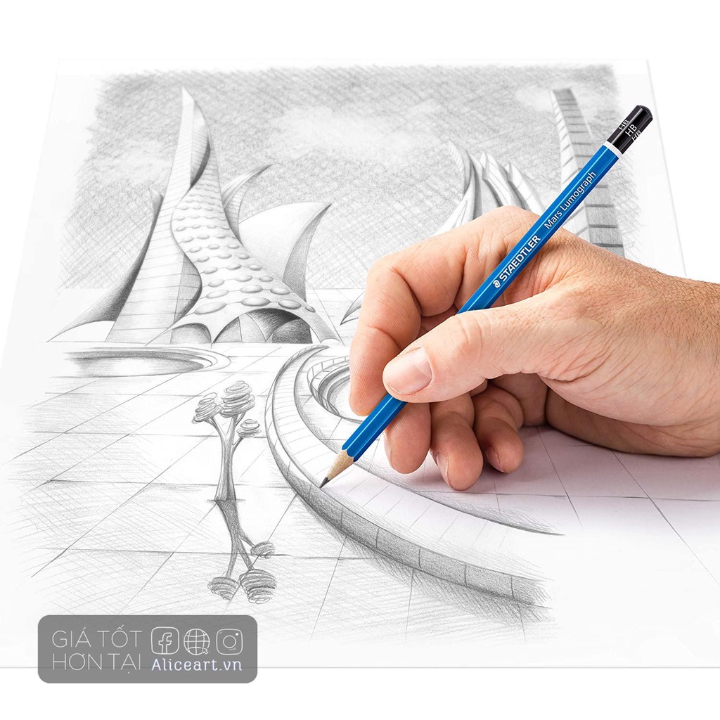 Bút Chì Staedtler Stedler Xanh Blue HB đến 9B - RẺ NHẤT