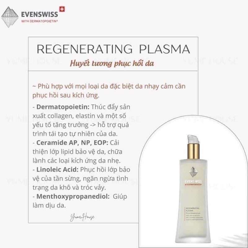 Huyết tương phục hồi da Evenswiss Plasma