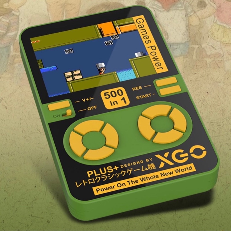 Sạc không dây Máy chơi game 500 trò chơi kiêm sạc dự phòng không dây 5000 mAh XGO - Máy chơi game cầm tay