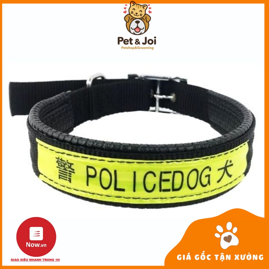 Vòng Cổ Phản Quang Police Cho Chó ⚡CHỈ 1 NGÀY⚡ - PET&amp;JOI