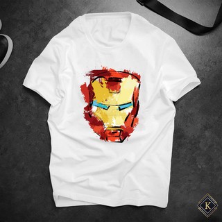 Áo thun in hinh Ironman vs Spiderman