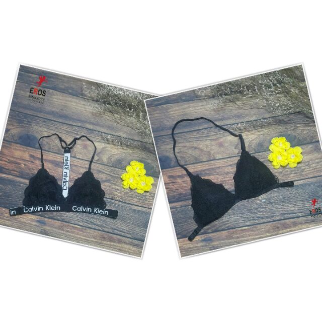 Combo 2 áo lót bralette đen mặc váy hở lưng