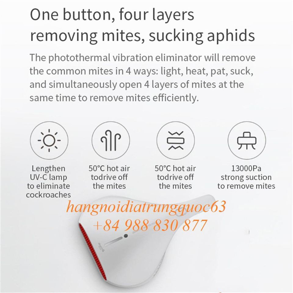 Máy Hút Bụi Khử Khuẩn Vệ Sinh Giường Nệm Deerma CM800 Trắng (White) Chính Hãng BH 6 tháng | BigBuy360 - bigbuy360.vn