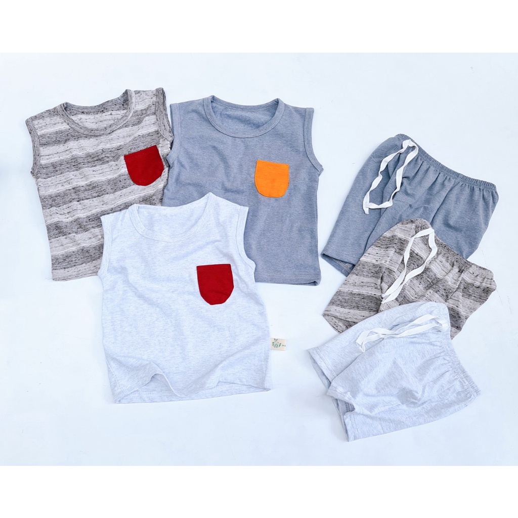 QUẦN ÁO COTTON BA LỖ BÉ TRAI -BEBEFAMILYSHOP - STQ