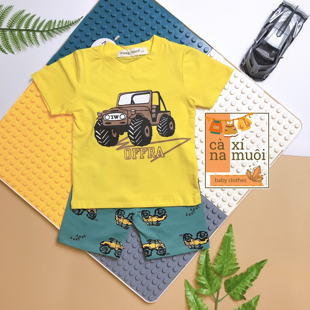 Bộ Minky Mom COTTONFREESHIP[XEM TRƯỚC KHI THANH TOÁN] Hàng Chuẩn Cao Cấp Ngắn Tay Họa Tiết Dể Thương Cho Bé