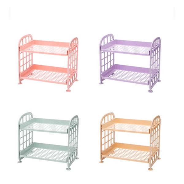 Giá để đồ - Kệ để đồ mini 2 tầng trang trí phòng học nhà cửa nhiều màu sắc