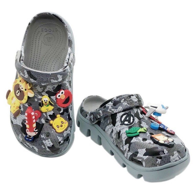 dép cross camoFREESHIPdép cross shin MAISONSUC rằn ri xám