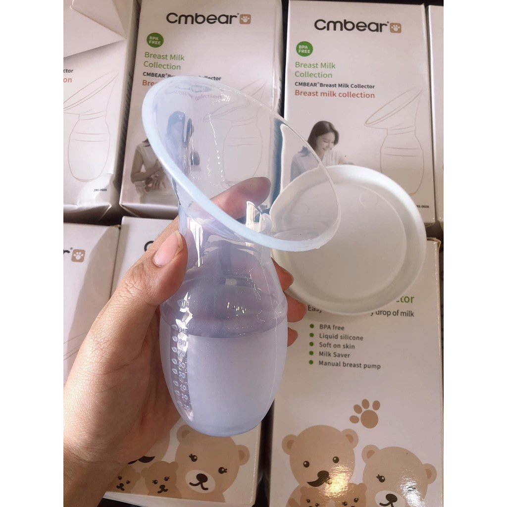 Cốc hứng sữa /phễu hứng sữa Silicon Cmbear Cao Cấp An Toàn Và Tiện Lợi