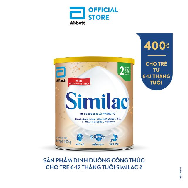 Sữa bột similac 2 400g/lon dinh dưỡng 5g mới