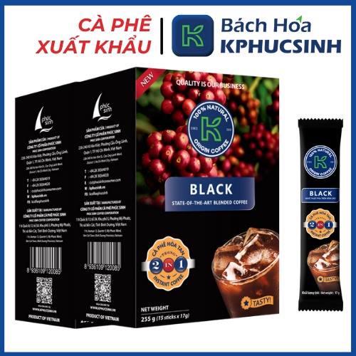 Combo 2 hộp cà phê hòa tan 2 in 1 K Black 255g KPHUCSINH - Hàng Chính Hãng