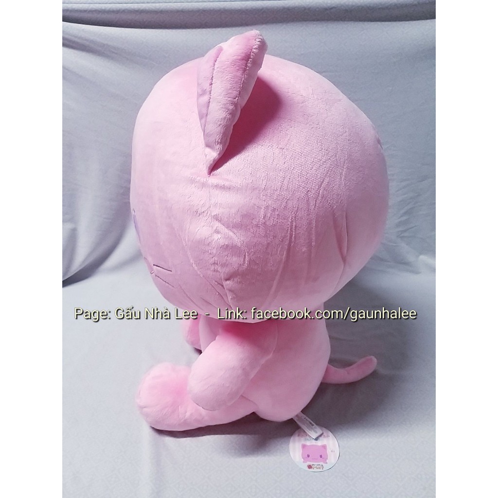 Bé gấu bông mèo Hồng, size BIG 50cm, lông đẹp mịn, hàng xịn sò chính hãng Nhật Bản, mới 100%, full tem tag