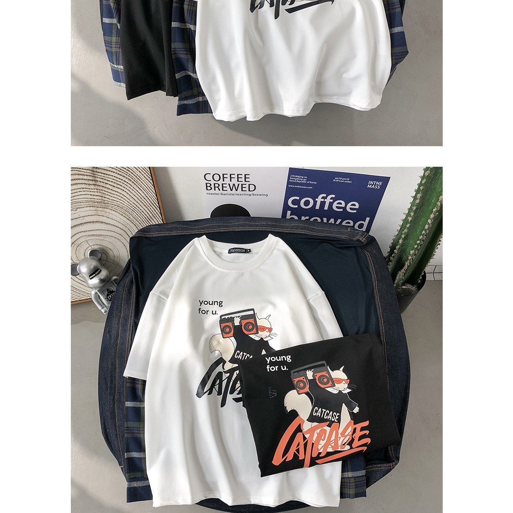 Áo thun tay dài Sweater form rộng UNISEX, in chữ CATCASE | BigBuy360 - bigbuy360.vn