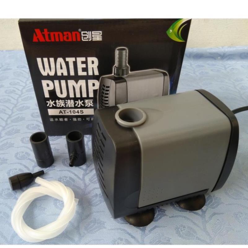 Máy Bơm Chìm Atman AT 104S, 28W 2000 L/H dùng cho hồ cá, bể non bộ, thuỷ sinh, quạt điều hoà, koi, thuỷ canh
