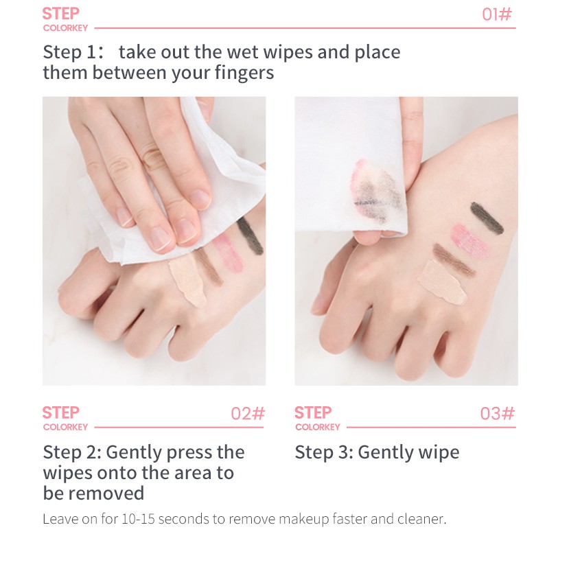 Khăn Ướt Tẩy Trang Colorkey Làm Sạch Sâu Nhẹ Nhàng 20g | BigBuy360 - bigbuy360.vn