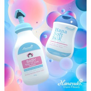 Combo Dung Dịch Vệ Sinh Xanh Hanayuki _Sữa tắm Gội Baby Hanayuki