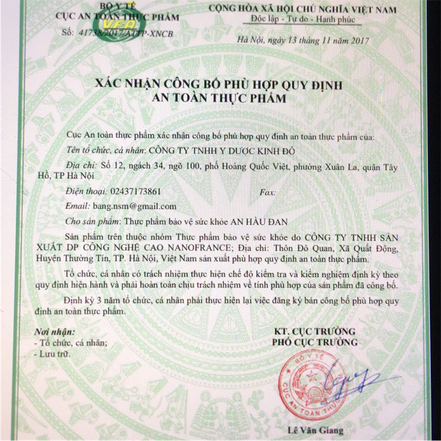 🔹 AN HẦU ĐAN  MUA 6 TẶNG 1