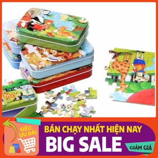 Bộ tranh ghép 60 mảnh trong hộp sắt